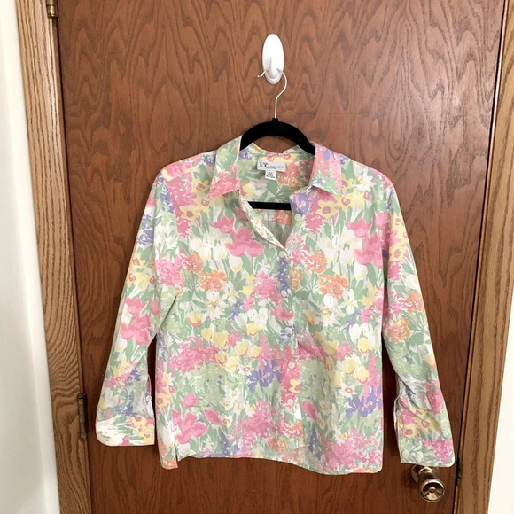 The Tog Shop Petites Floral Button Down - Picture 1 of 5